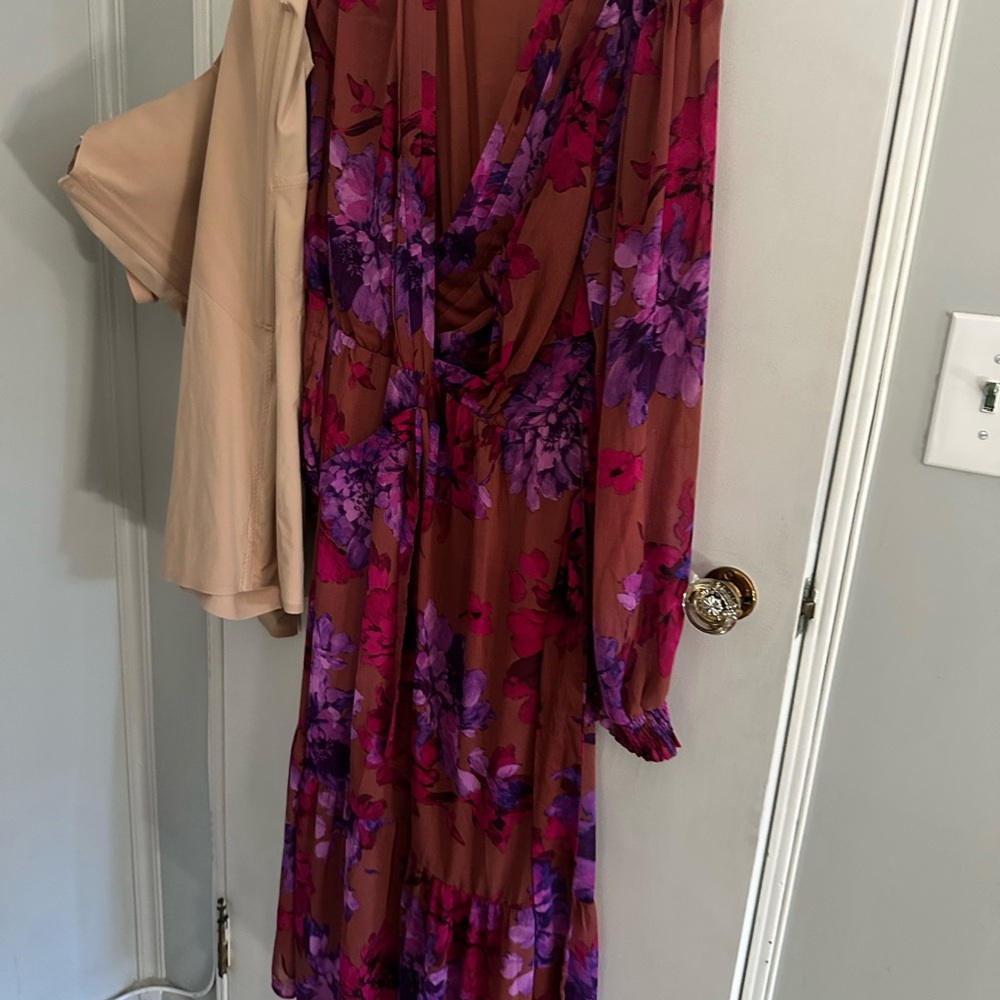Sofia by Sofia Vergara Floral Maxi Dress - Pink and Purple